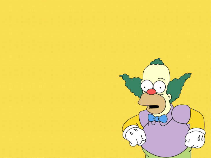 Disegno di Krusty Il Clown Simpson da colorare