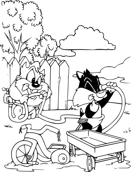 Looney Tunes drawing and coloring page