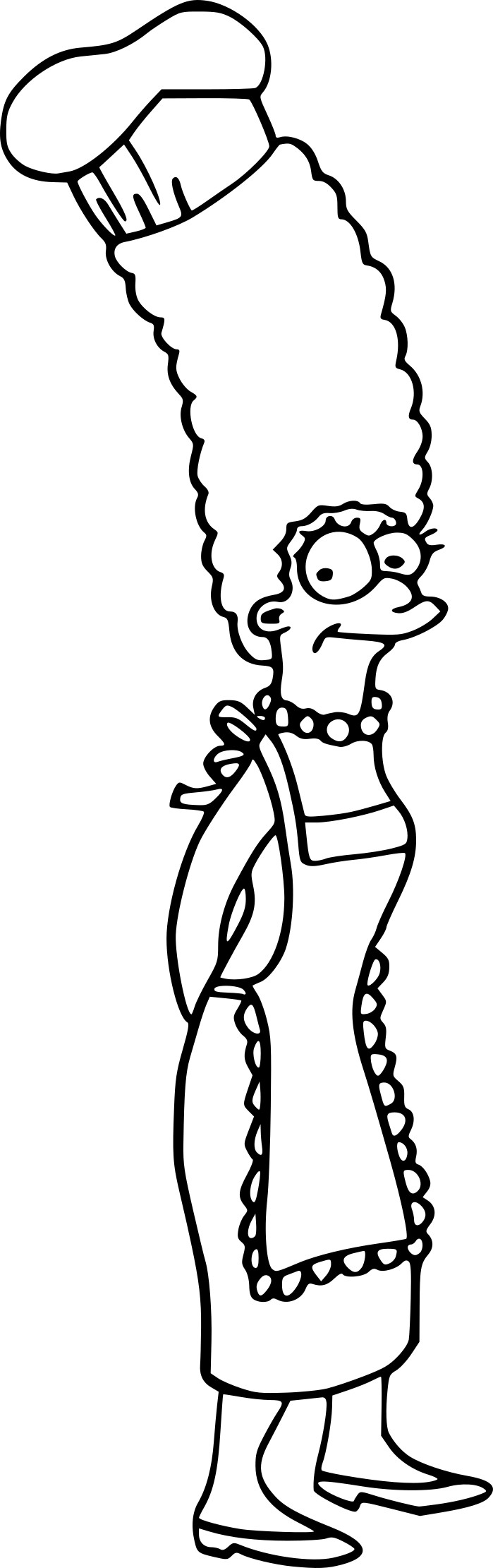 Marge Simpson drawing and coloring page
