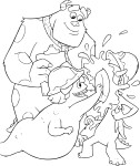 Monsters And Co drawing and coloring page