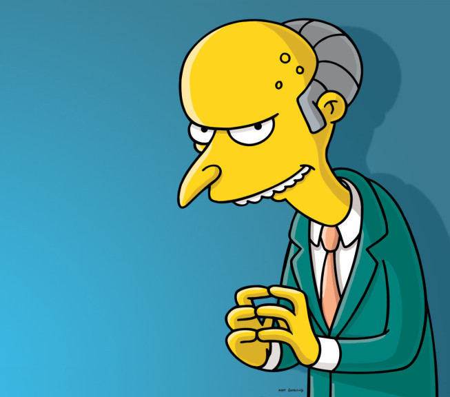 Disegno di Simpson Mr Burns da colorare