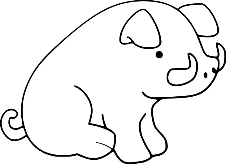 Free Boar coloring page