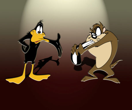 Taz et Daffy Duck