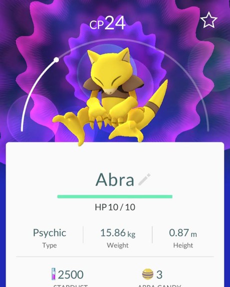 Disegno di Abra Pokemon Go da colorare