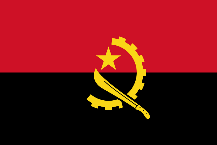 Disegno di Bandiera dell'Angola da colorare