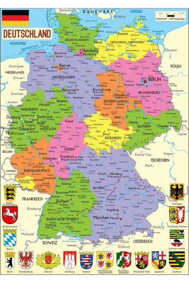 Disegno di Mappa Germania da colorare