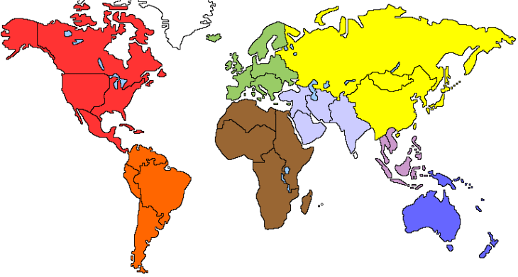 Carte du monde vierge