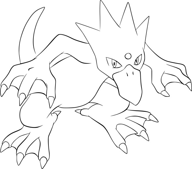 Golduck Pokemon coloring page