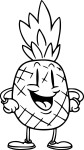 Pineapple With A Face coloring page