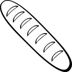 Baguette Of Bread coloring page