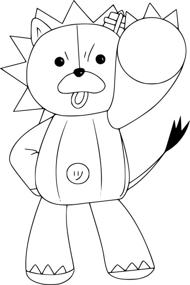 Bleach Plush Kon coloring page