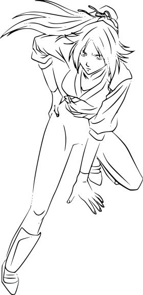 Bleach Yoruichi Shihouin coloring page