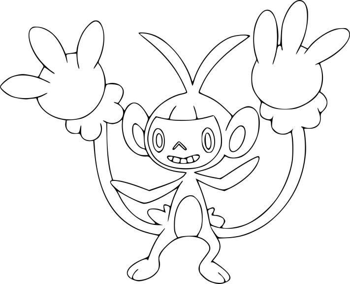 Ambipom Pokemon coloring page