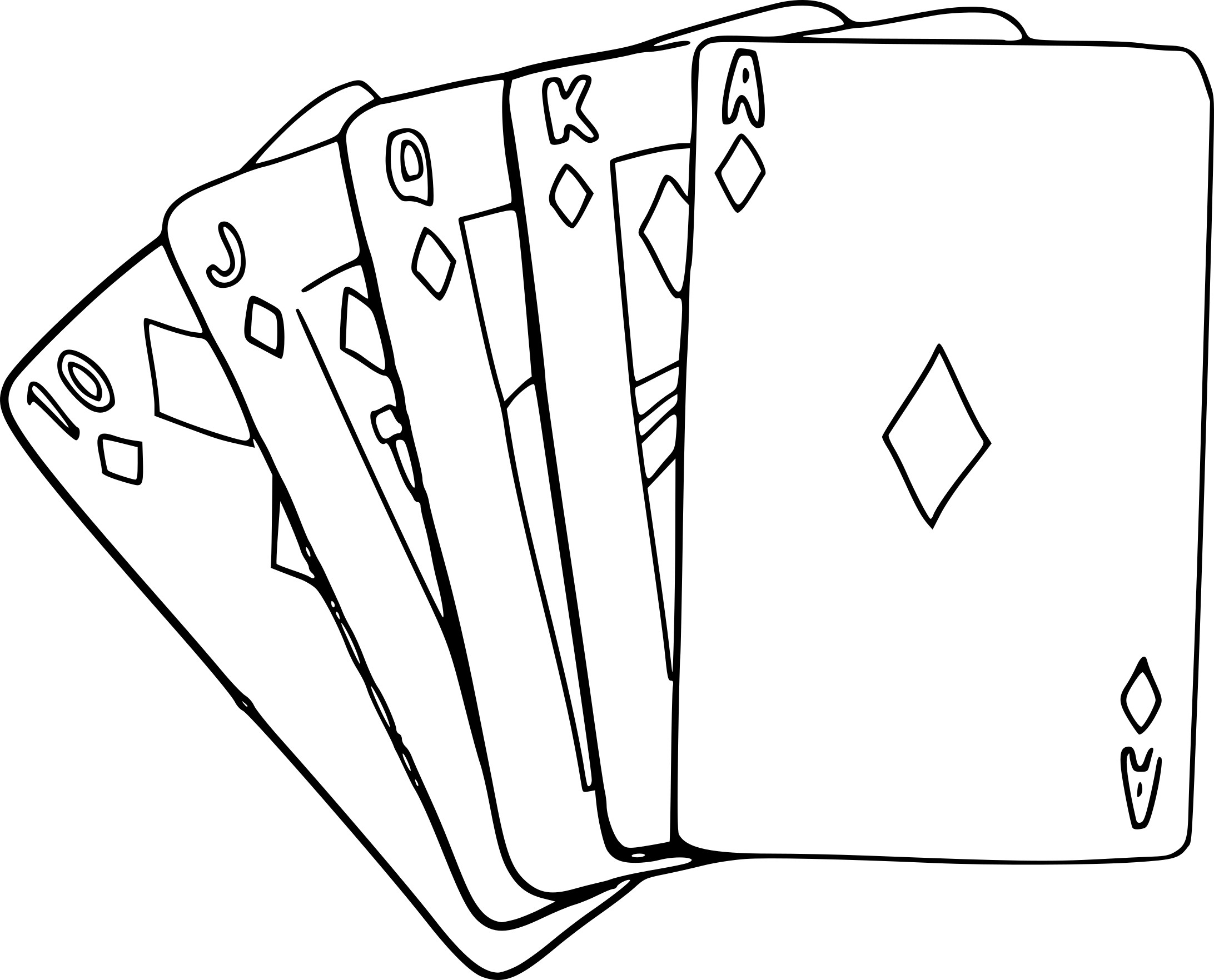Playing Card coloring page