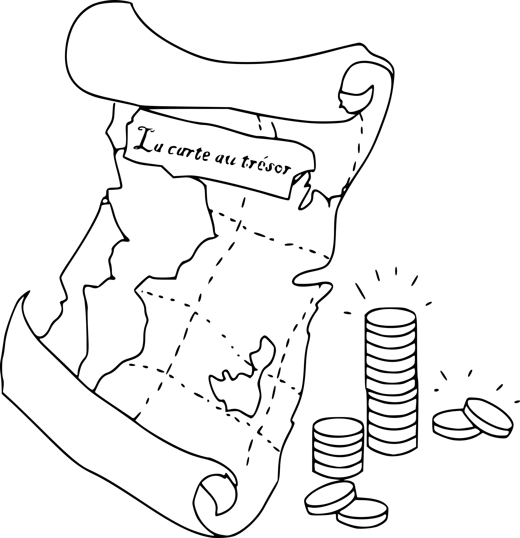 Treasure Map coloring page