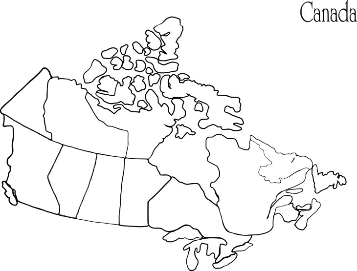 Disegno di Mappa del Canada da colorare