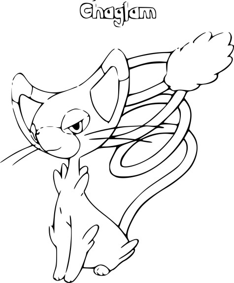 Pokemon Glameow coloring page