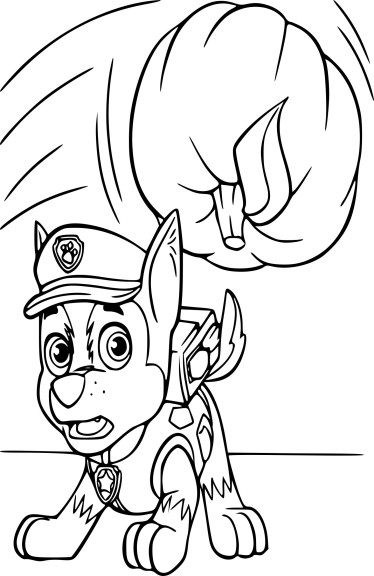 Disegno di Inseguire i Paw Patrol da colorare