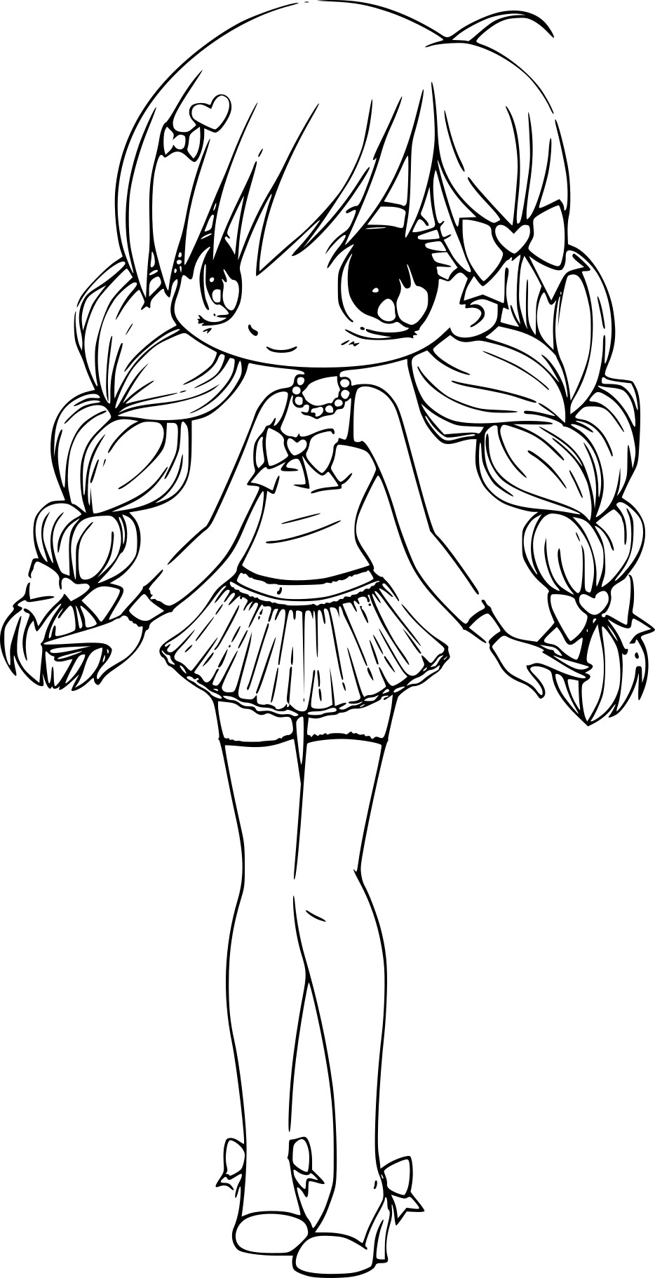 Coloriage Chibi princesse