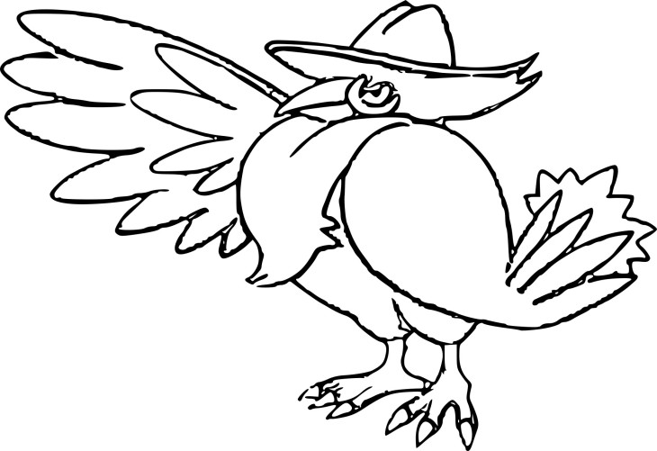 Honchkrow Pokemon coloring page