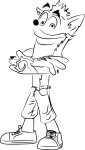 Disegno di Crash Bandicoot da colorare