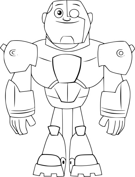 Cyborg Teen Titans coloring page