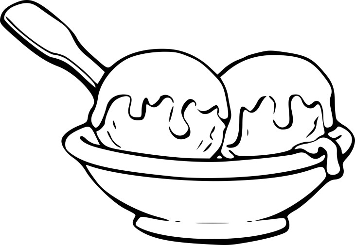 Coloriage deux boules de glace