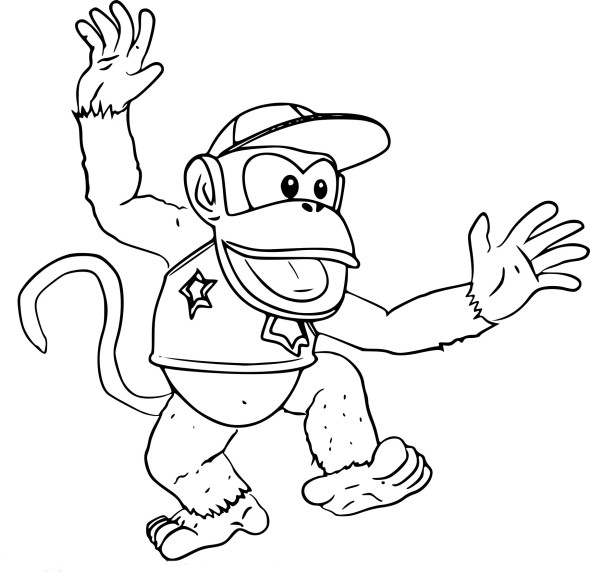 Coloriage Diddy Kong