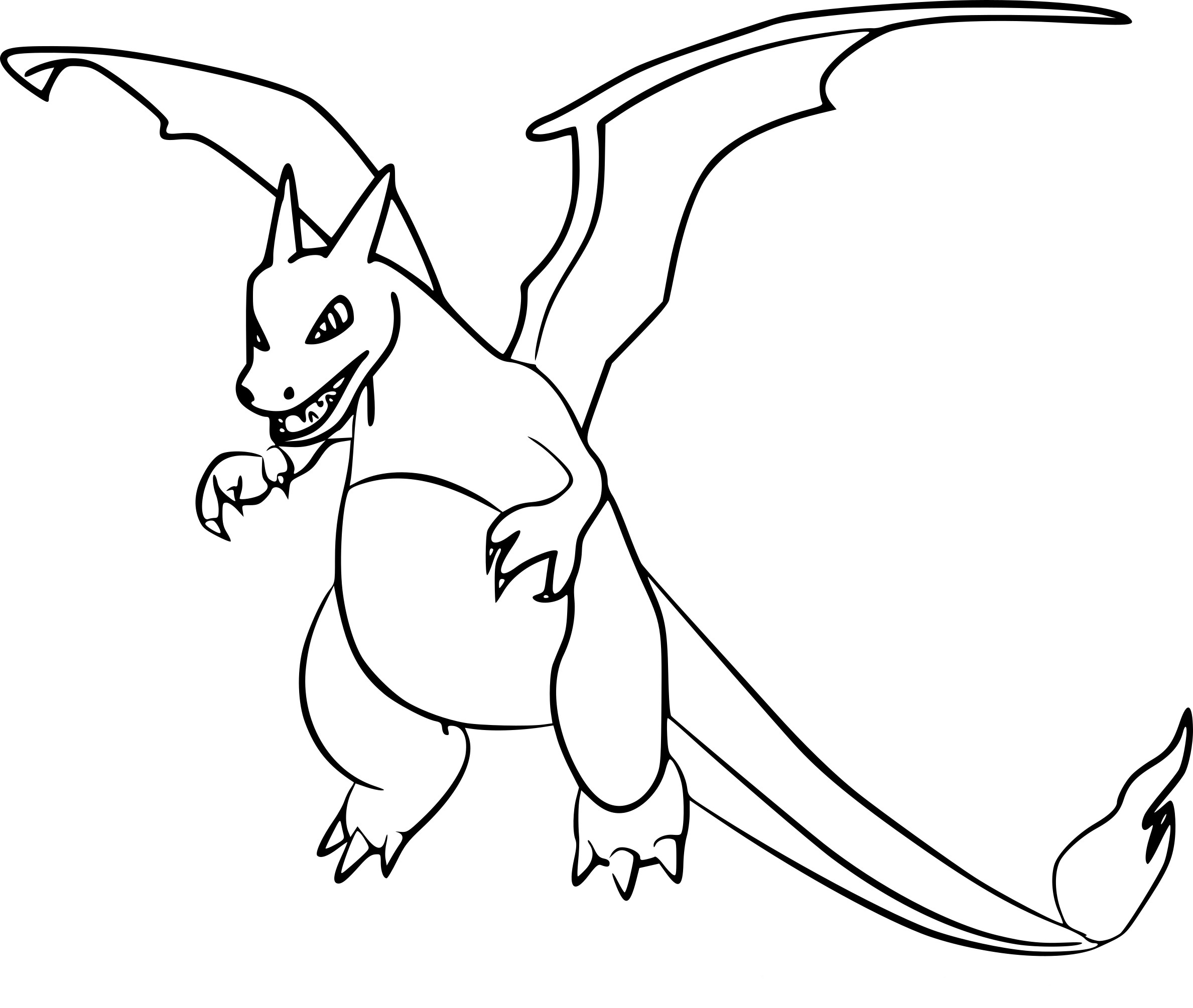 Coloriage Dracaufeu Pokemon Go à Imprimer