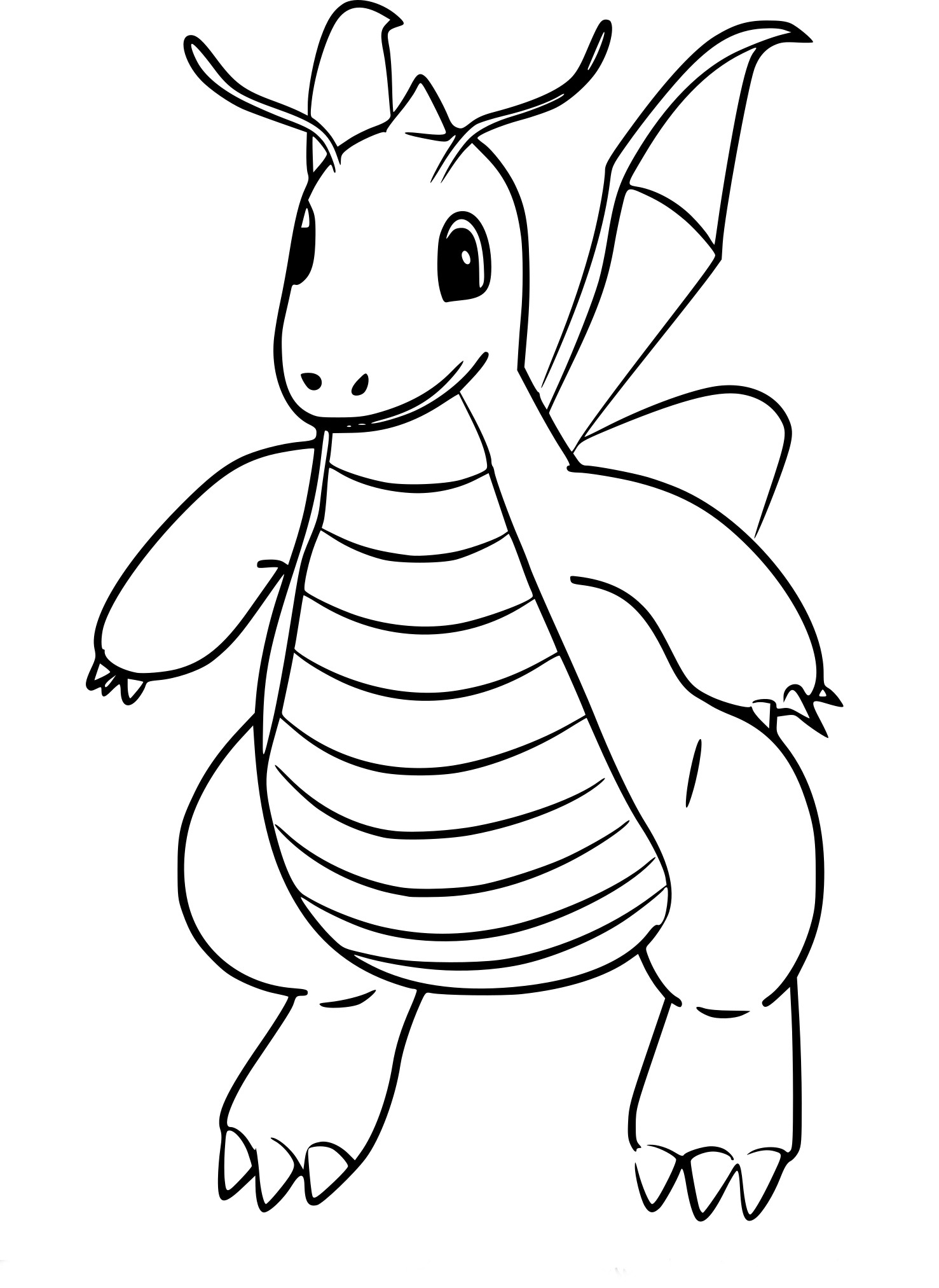 Disegno di Pokemon Go Dragonite da colorare