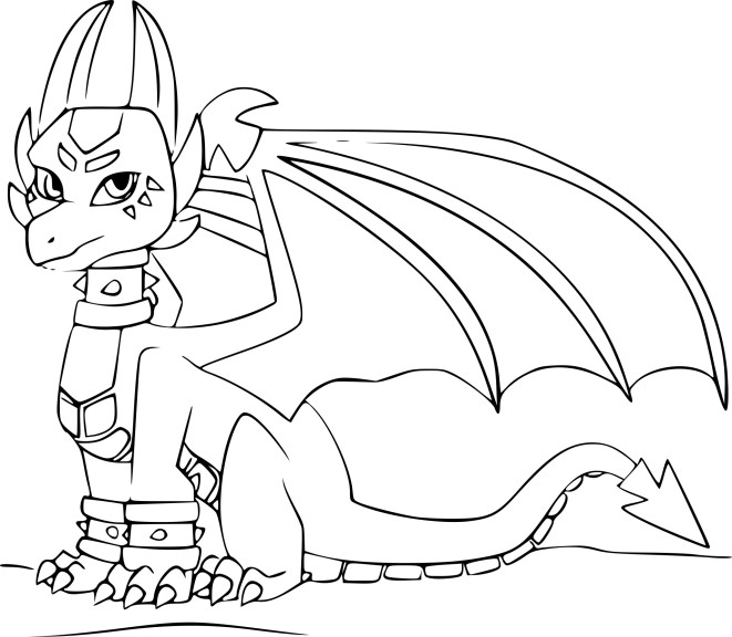 Dragon Cynder Skylanders coloring page