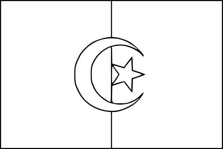 Algeria Flag coloring page