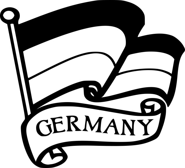 Disegno di Bandiera della Germania da colorare