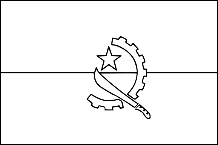 Disegno di Bandiera dell'Angola da colorare