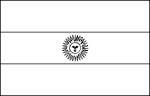 Coloriage drapeau Argentine