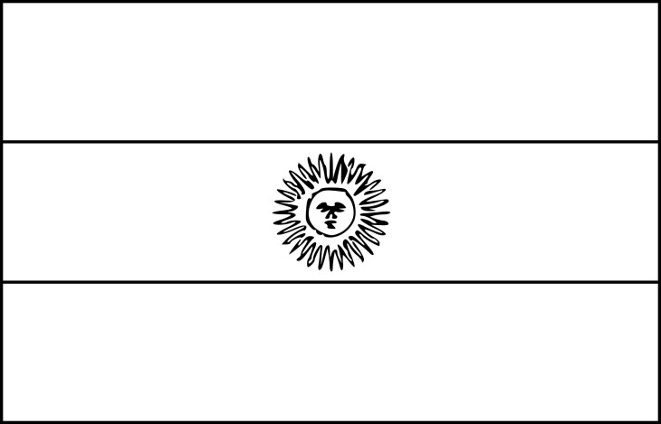 Coloriage drapeau Argentine