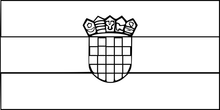 Croatia Flag coloring page