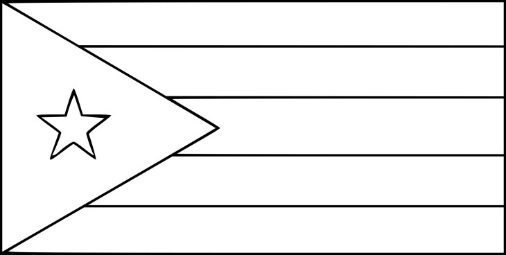 Coloriage drapeau Cuba