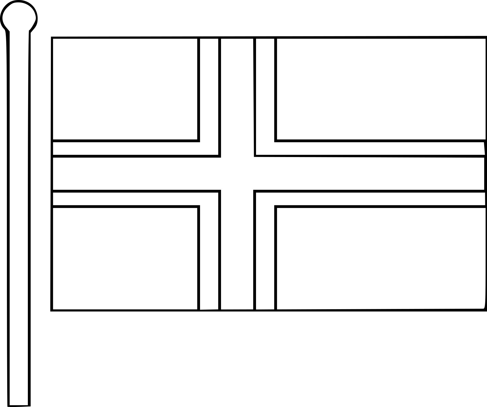 Coloriage drapeau de norvege