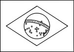 Coloriage drapeau du Bresil