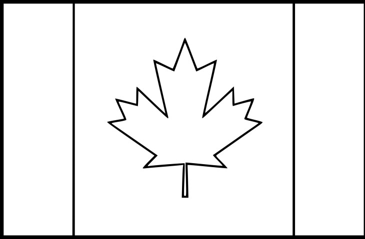 Disegno di Bandiera del Canada da colorare