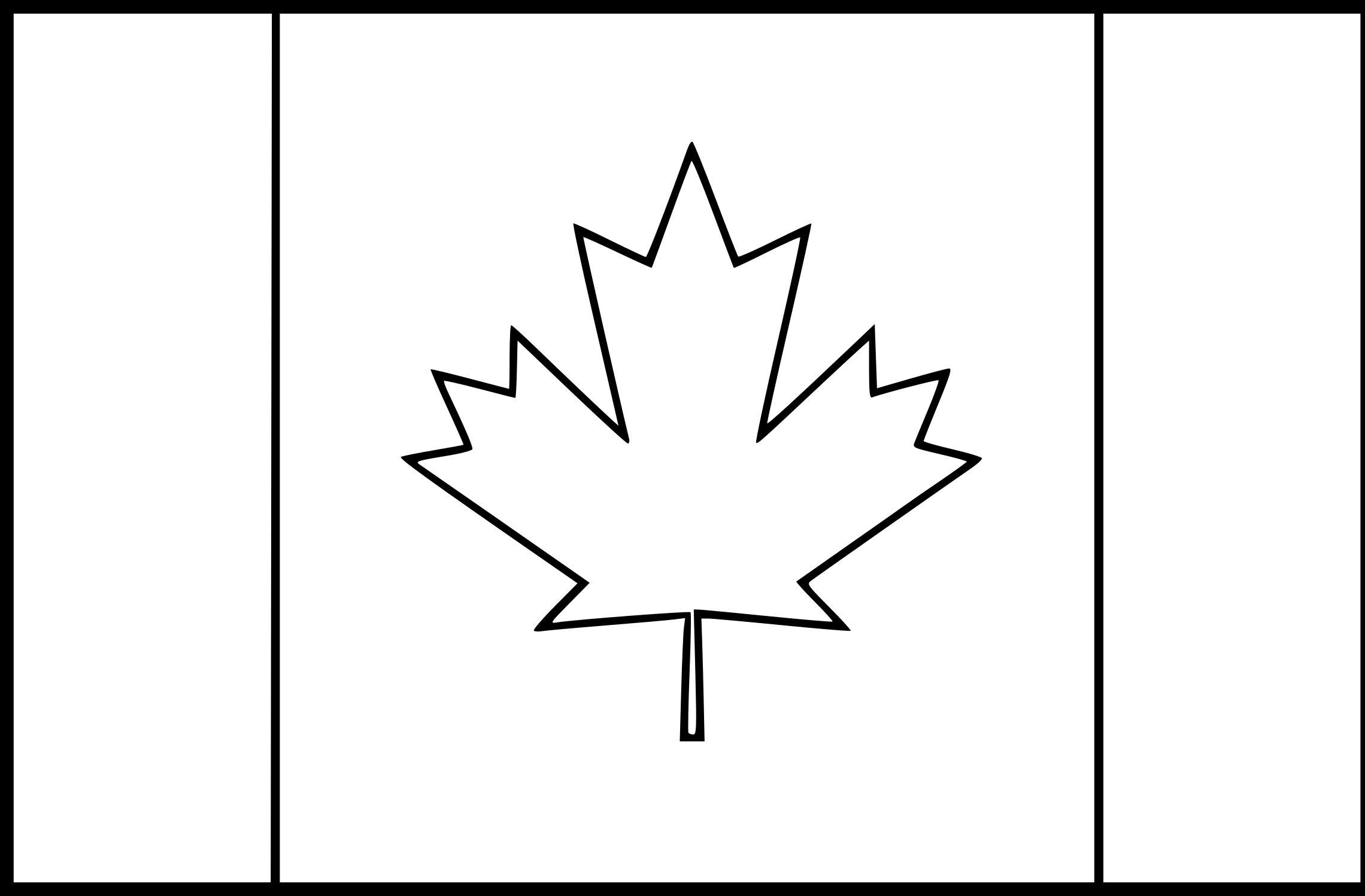 Disegno di Bandiera del Canada da colorare