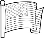 Coloriage drapeau États-Unis