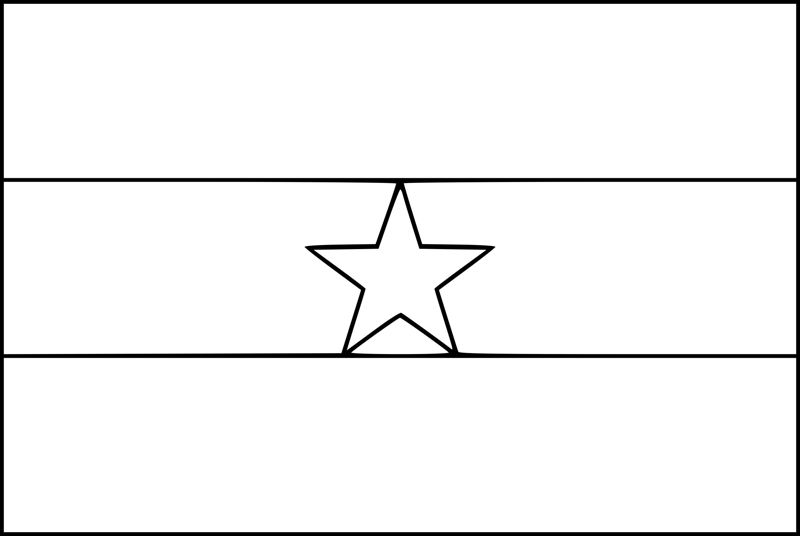 Ghana Flag coloring page