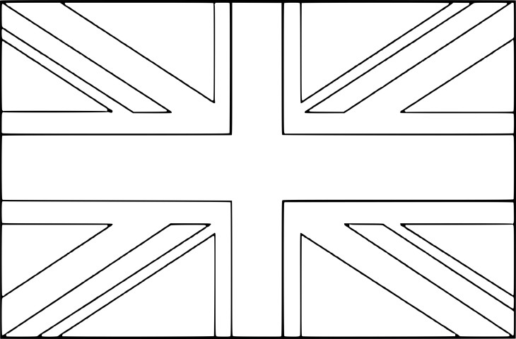 Coloriage drapeau Royaume-Uni