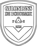 Coloriage ecusson girondins de bordeaux