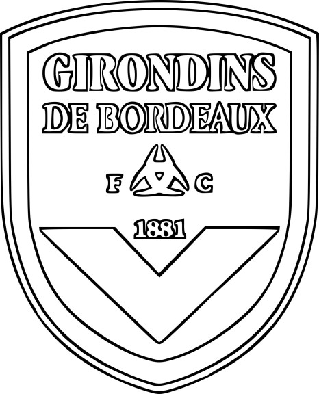 Coloriage ecusson girondins de bordeaux