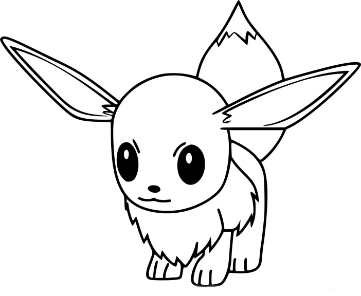 Disegno di Eevee Pokemon Go da colorare