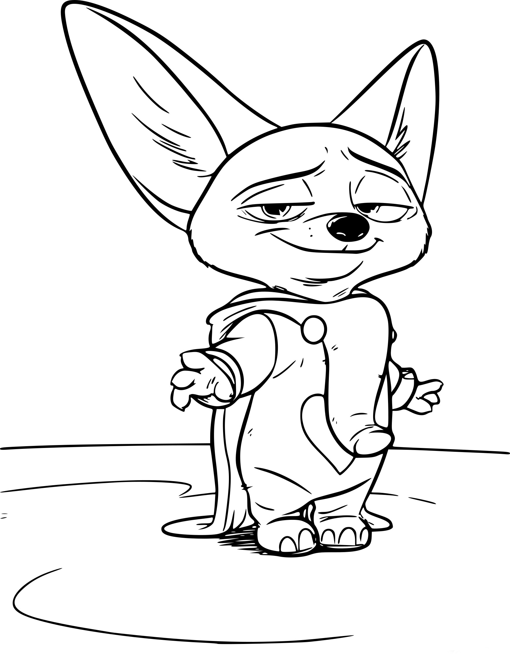 Finnick Zootopie coloring page