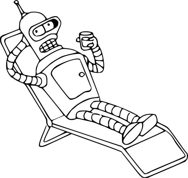 Futurama Bender coloring page